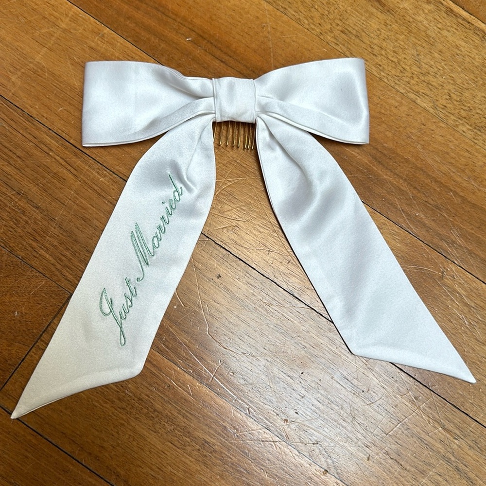 Just Married Hair Bow